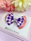 School gingham pencil clip