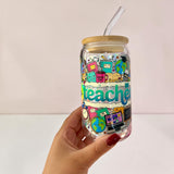 Teacher glass cup