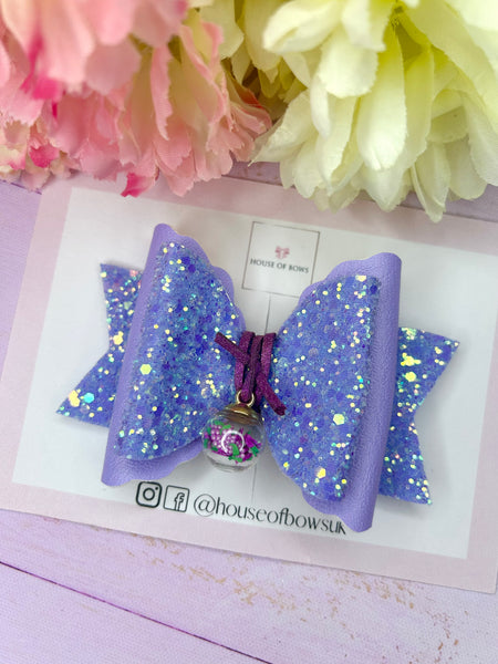 Grape hair bow