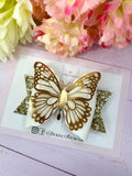 Gold butterfly bow