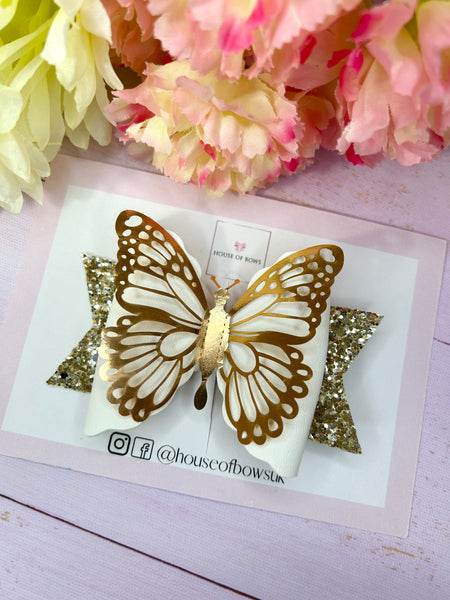 Gold butterfly bow