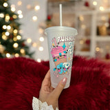Running on iced coffee and Christmas cheer cold cup tumbler