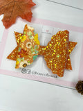 Autumn leaves hair bow