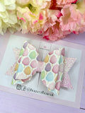Candy floss hair bow