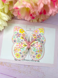 Floral butterfly clip