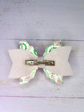 Pink Christmas hair bow