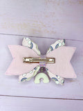 Rainbow charm hair bow