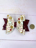 Milk and cookies hair bow