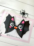 Halloween bat hair bow
