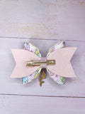 Mermaid charm hair bow