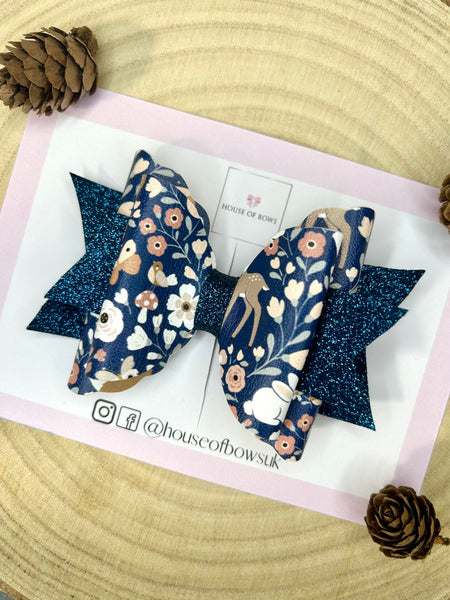 Autumn woodland hair bow