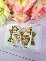 Gold butterfly bow