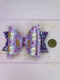 Purple puppy hair bow