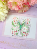 Green butterfly clip