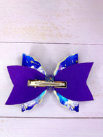 Stars and sky galaxy hair bow