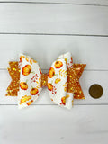 Autumn pumpkin hair bow