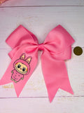 Pink fluffy monster bow*reduced to clear*