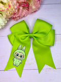 Green fluffy monster bow*reduced to clear*