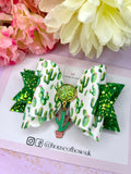 Cactus hair bow