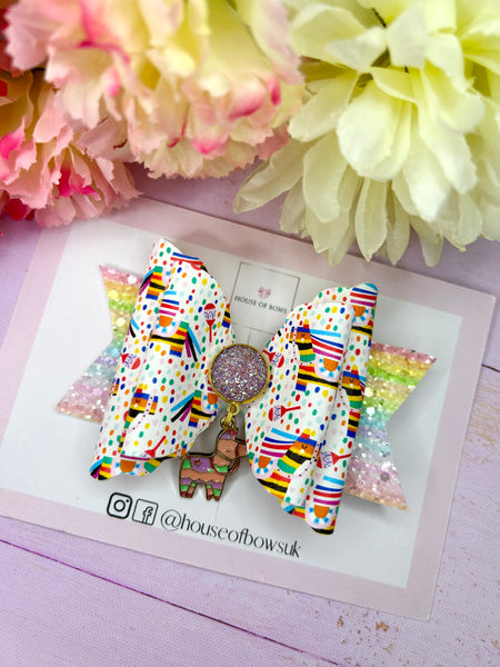 Piñata hair bow