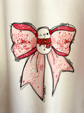 Pink Christmas bow kids jumper
