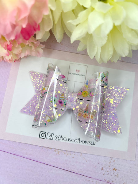 Unicorn hair bow