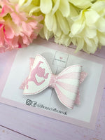 Embroidered Ballet hair bow