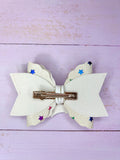 Star charm hair bow