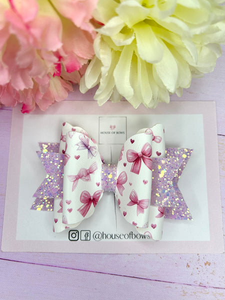 Pink hair bow