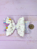 Unicorn hair bow