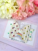 Star charm hair bow