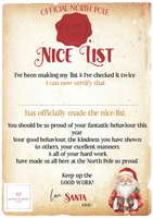 Nice list certificate