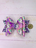 Purple unicorn bow