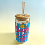 Sunshine and iced coffee cup