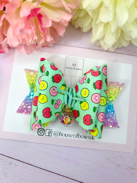 Fruit charm hair bow