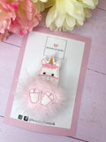 Unicorn fluffy hair clip