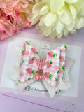 Strawberry hair bow