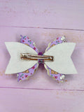 Purple puppy hair bow