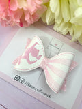 Embroidered Ballet hair bow