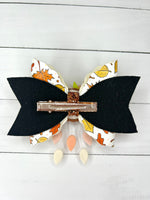 Autumn leaf hair bow