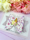 Unicorn hair bow