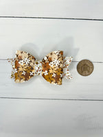 Autumn floral hair bow