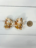 Autumn floral hair bow