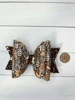 Autumn woodland hair bow