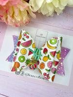 Fruit charm hair bow