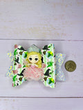 Pink witch hair bow