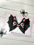 Halloween bat hair bow