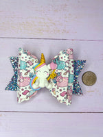 Unicorn hair bow