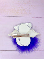 Fluffy dragon hair clip