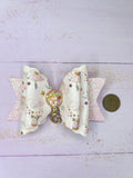Moon and stars hair bow